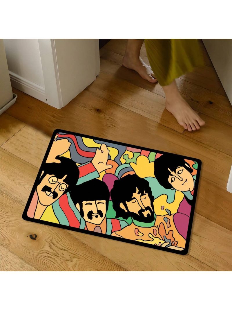 Alfombra antideslizante de The Beatles con diseño animado - Imagen 4