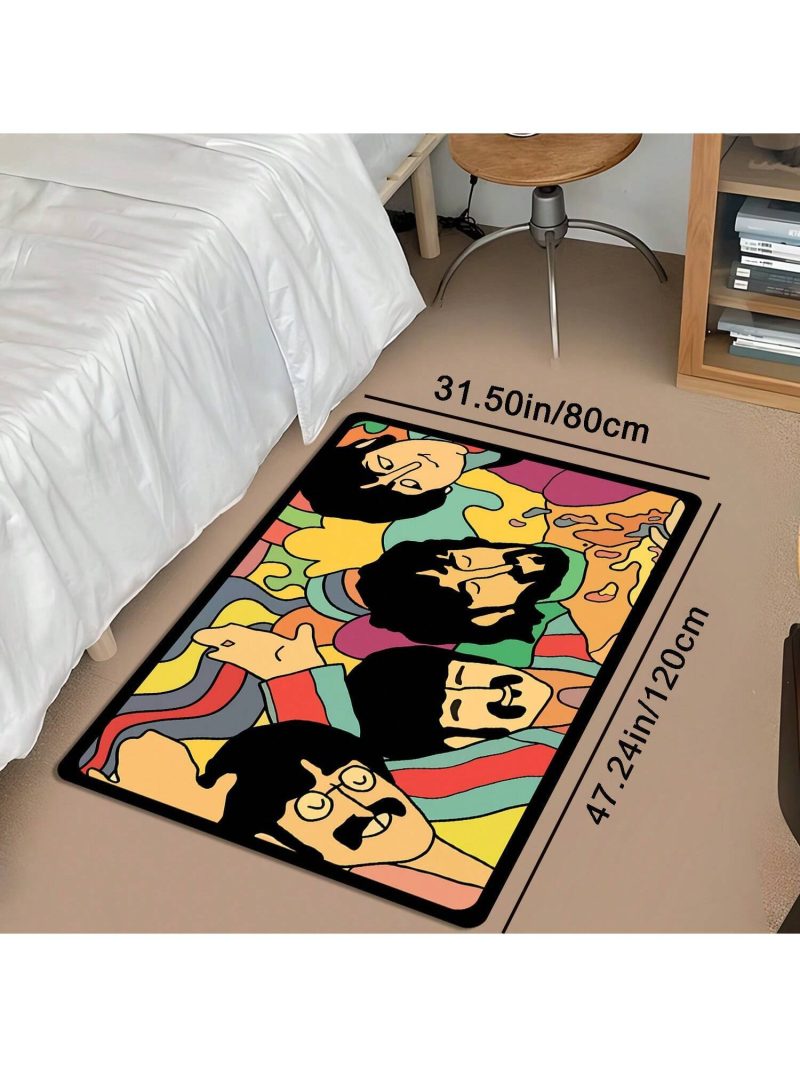 Alfombra antideslizante de The Beatles con diseño animado - Imagen 2