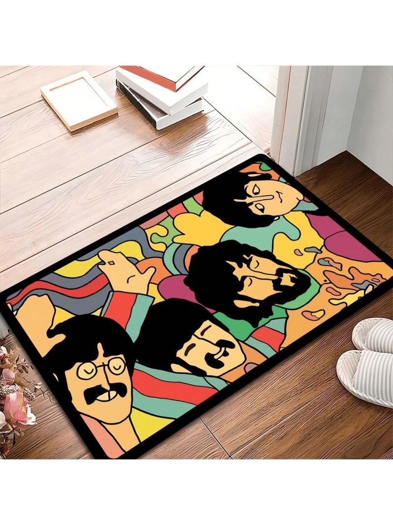 Alfombra antideslizante de The Beatles con diseño animado - Imagen 3