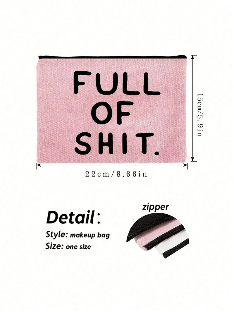 Cosmetiquera o neceser con estampado "Full of Shit" - Imagen 3