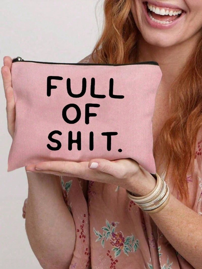 Cosmetiquera o neceser con estampado "Full of Shit" - Imagen 2