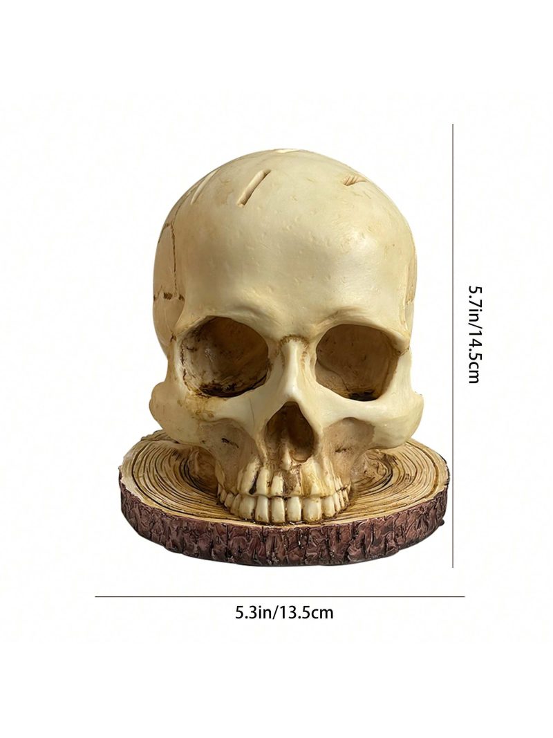 Soporte de cuchillos con diseño añejado en forma de calavera - Imagen 4