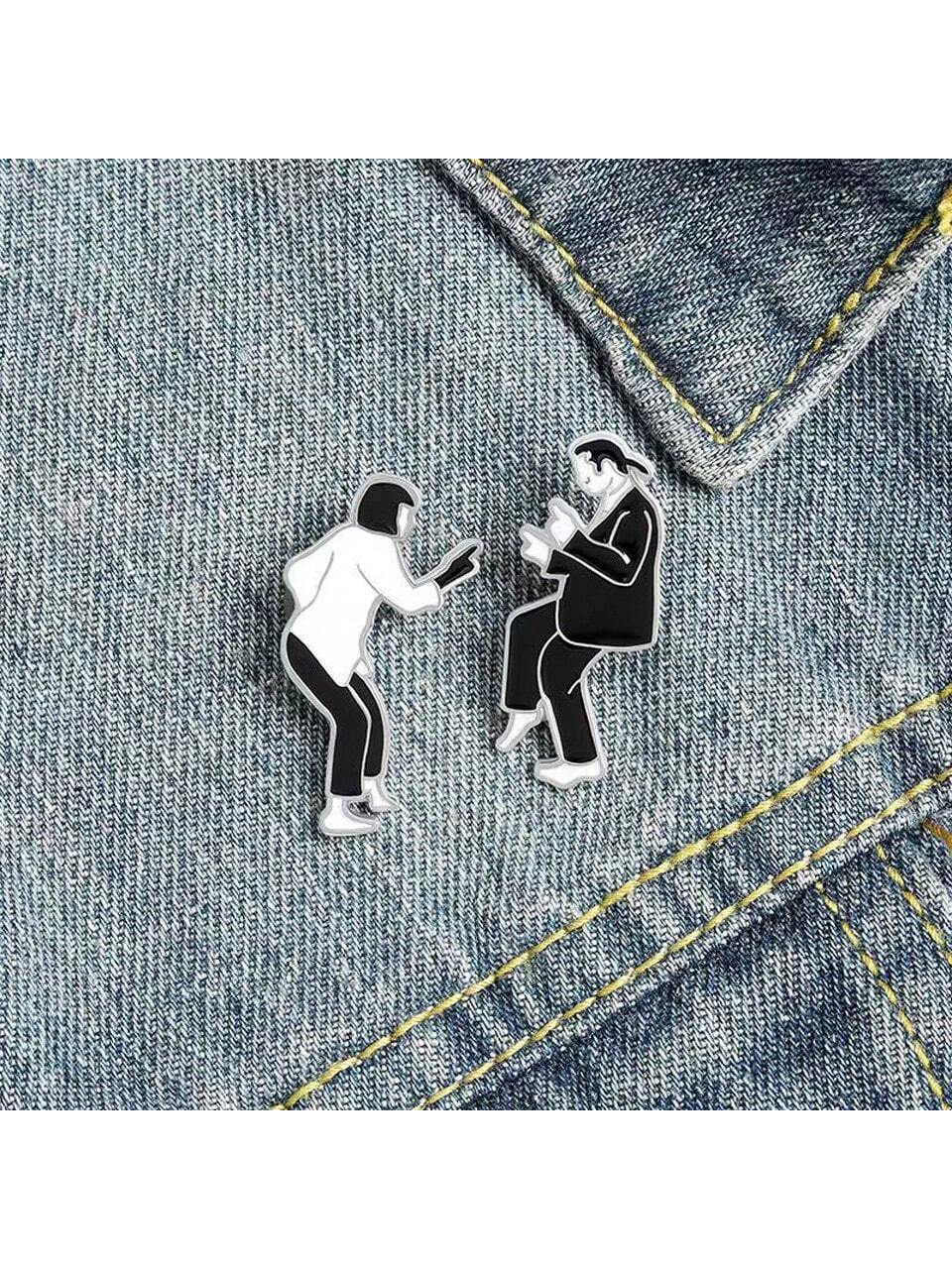 Set de 2 pines inspirados en la icónica escena de baile de Pulp Fiction - Imagen 2