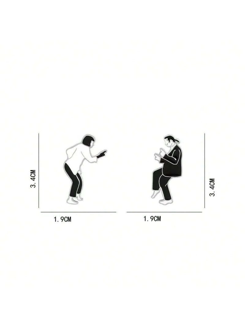 Set de 2 pines inspirados en la icónica escena de baile de Pulp Fiction - Imagen 3