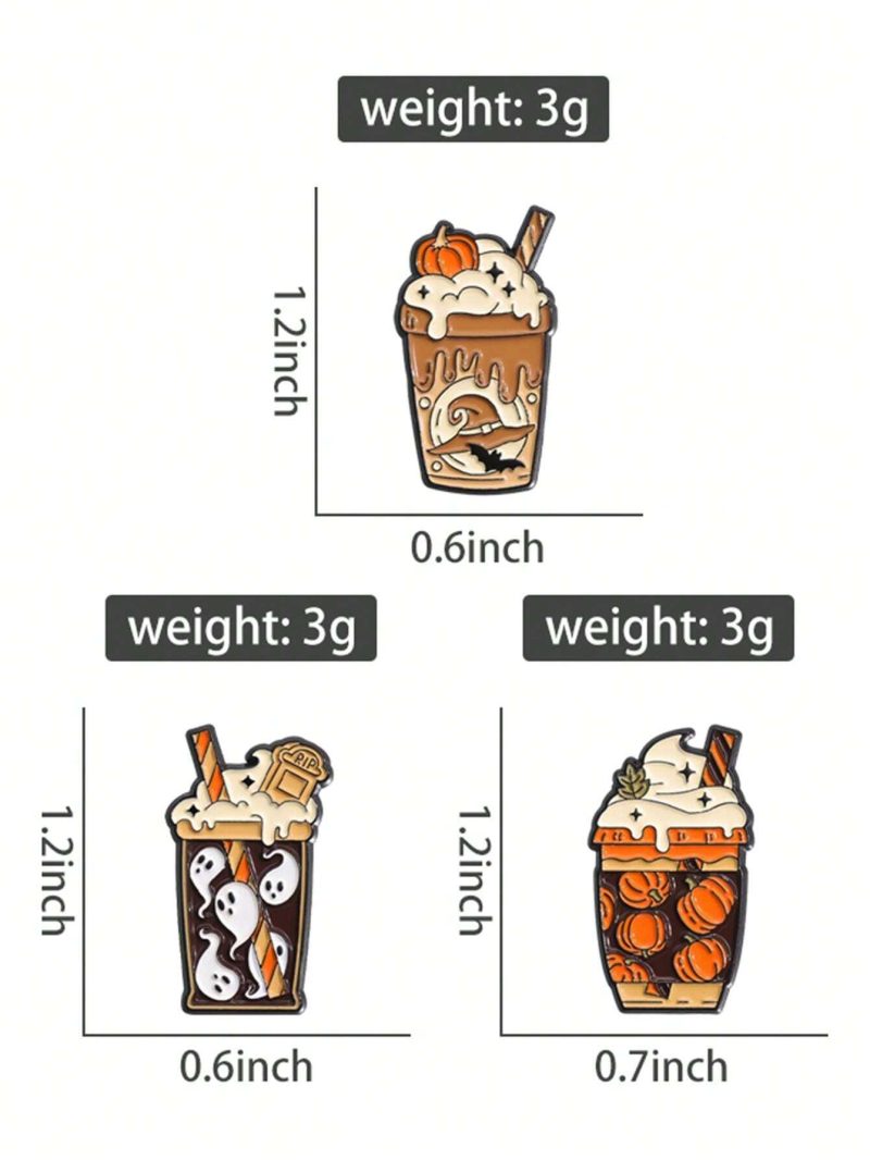 Pin esmaltado y colorido con diseño de vaso de frappé - Imagen 7