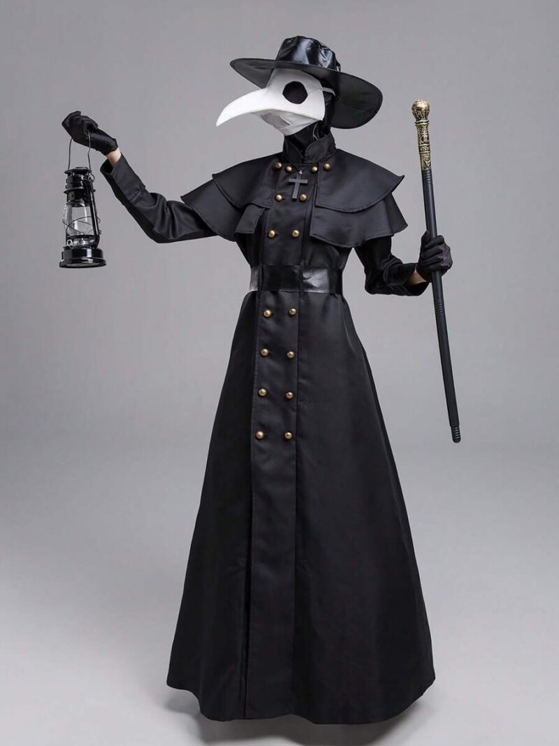 Disfraz completo de la Peste Negra ¡terrorífico y lleno de historia!