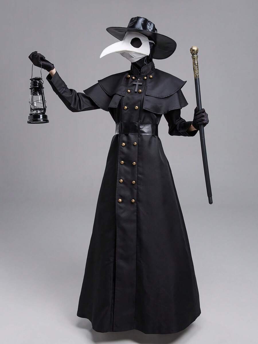 Disfraz completo de la Peste Negra ¡terrorífico y lleno de historia!